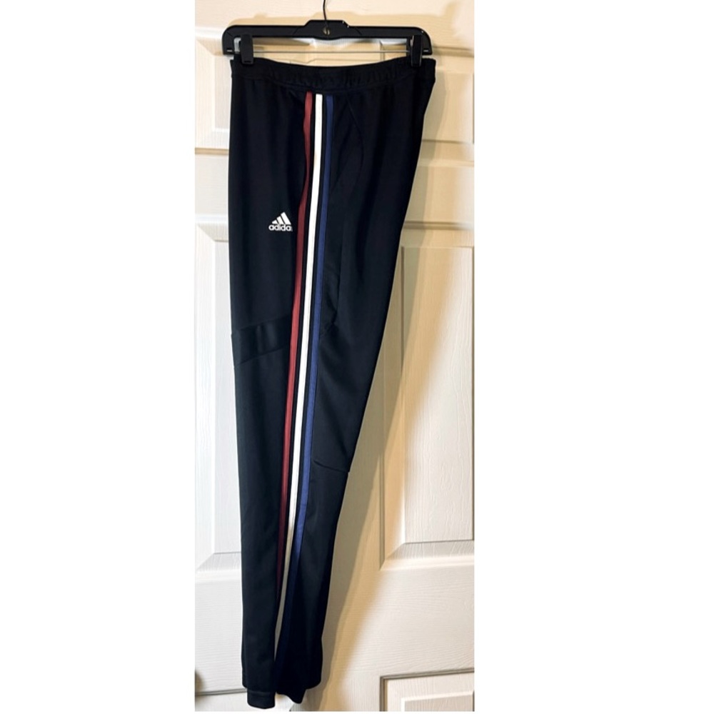 Women’s Adidas TRIO 19 Black w/ Red, White, & Blue Stripes, Size:Large